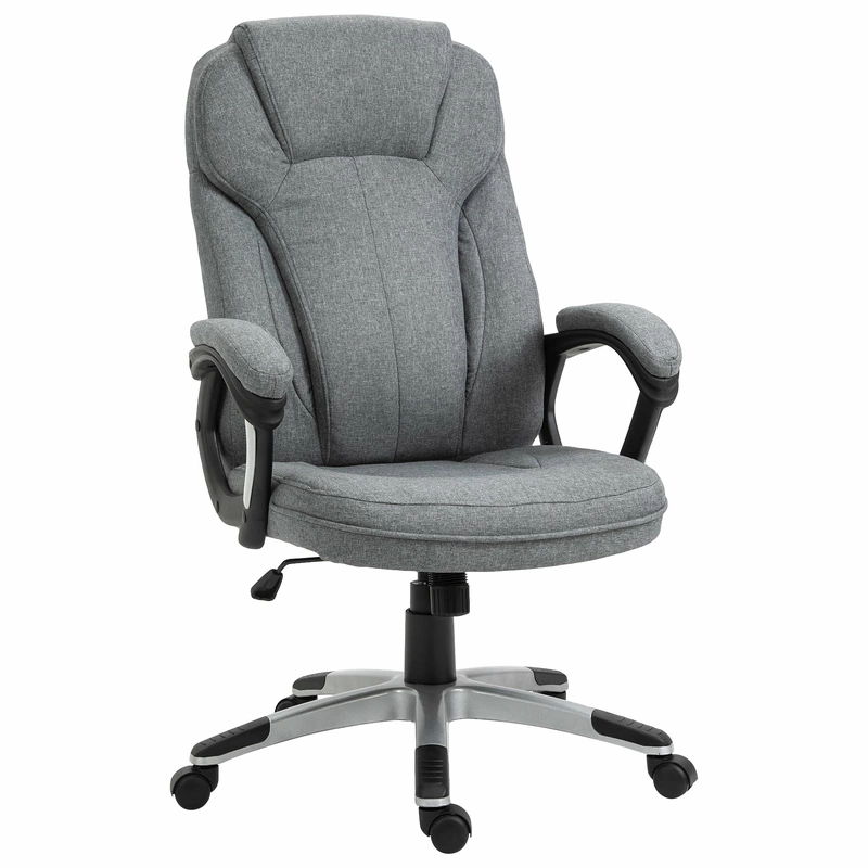 Vinsetto Linen Fabric Home Office Chair IY89397867